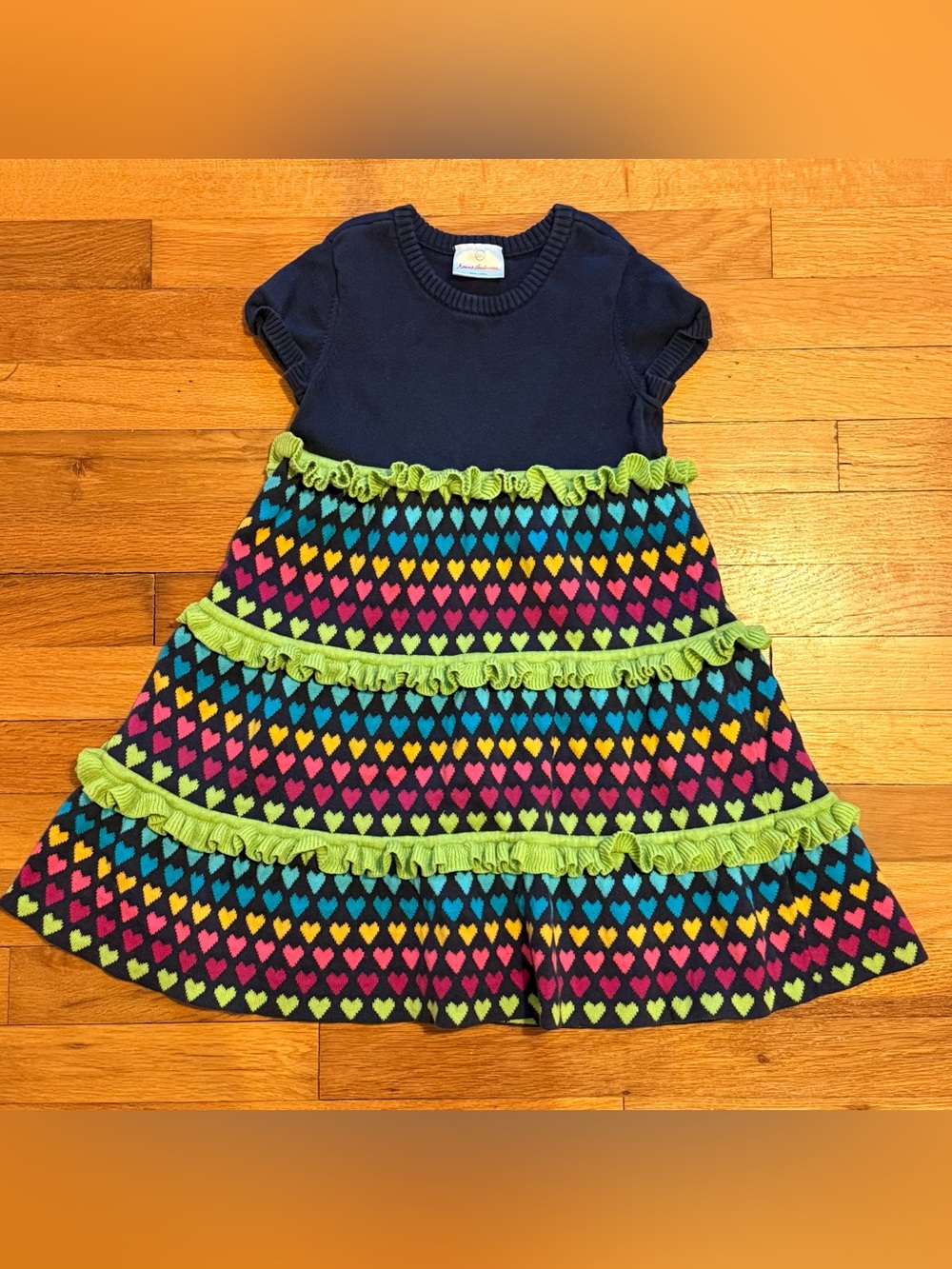 Hanna Andersson Short‎ Sleeve Sweater Dress size 5 110cm